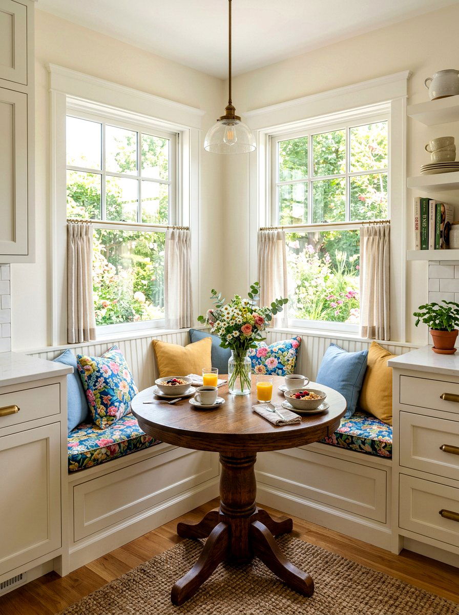 Breakfast nook seating - 30 grandma core kitchen ideas