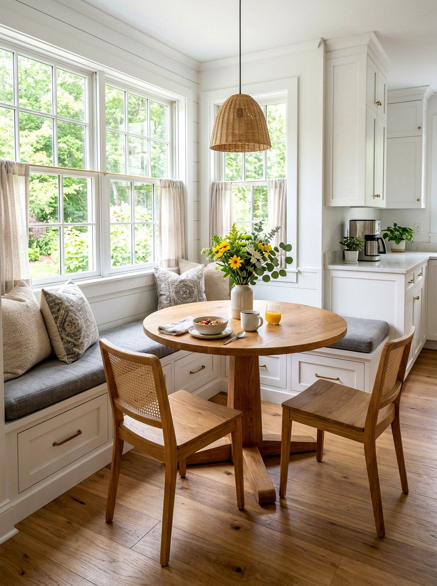 Breakfast nook with drawers - 30 built in dining bench ideas