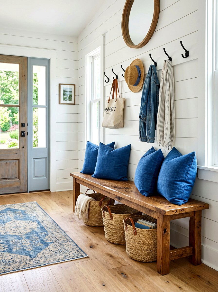 Breezeway Entry Bench - 30 breezeway decor ideas