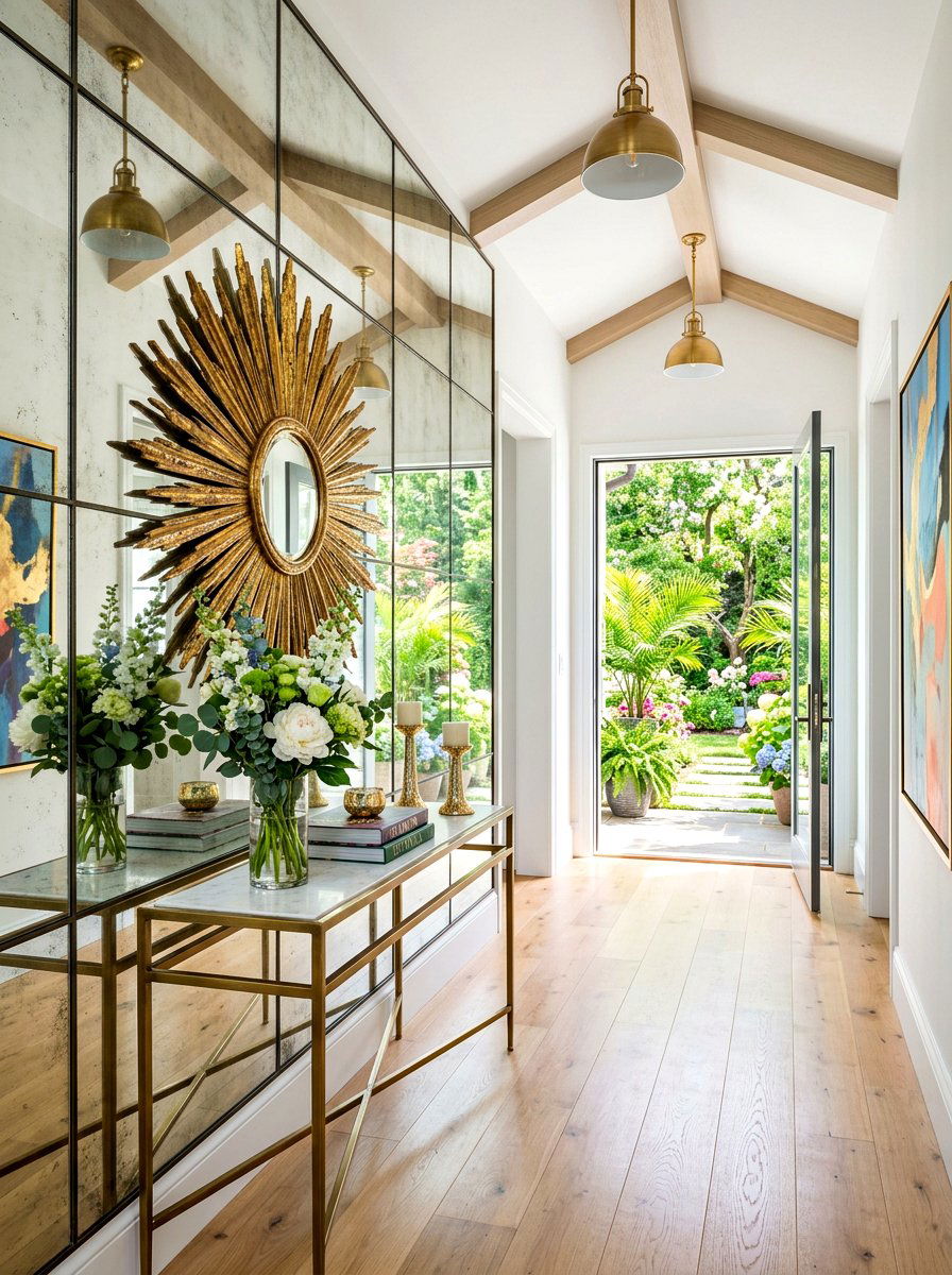 Breezeway Mirror Wall - 30 breezeway decor ideas