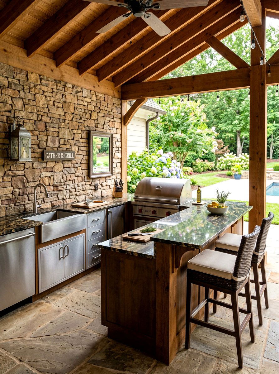 Breezeway With Outdoor Kitchen - 30 breezeway exterior ideas aesthetic