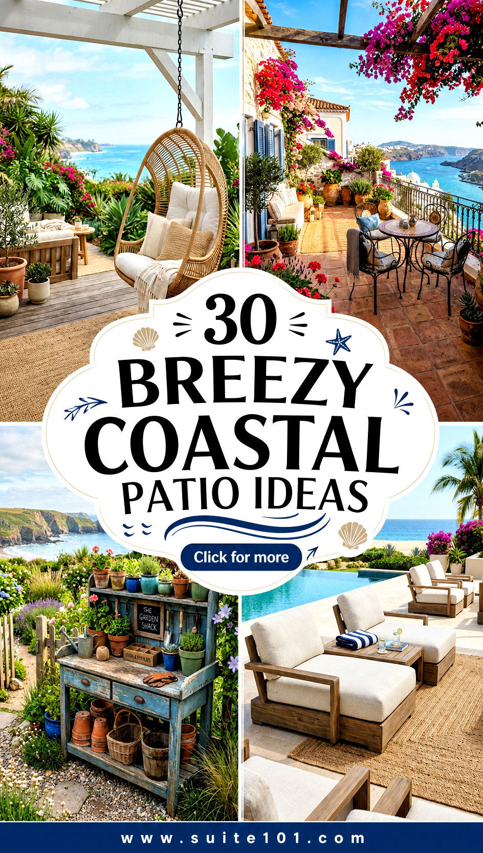 Breezy Coastal Patio Ideas 30 Airy Outdoor Looks for Summer - Breezy Coastal Patio Ideas: 30 Airy Outdoor Looks for Summer