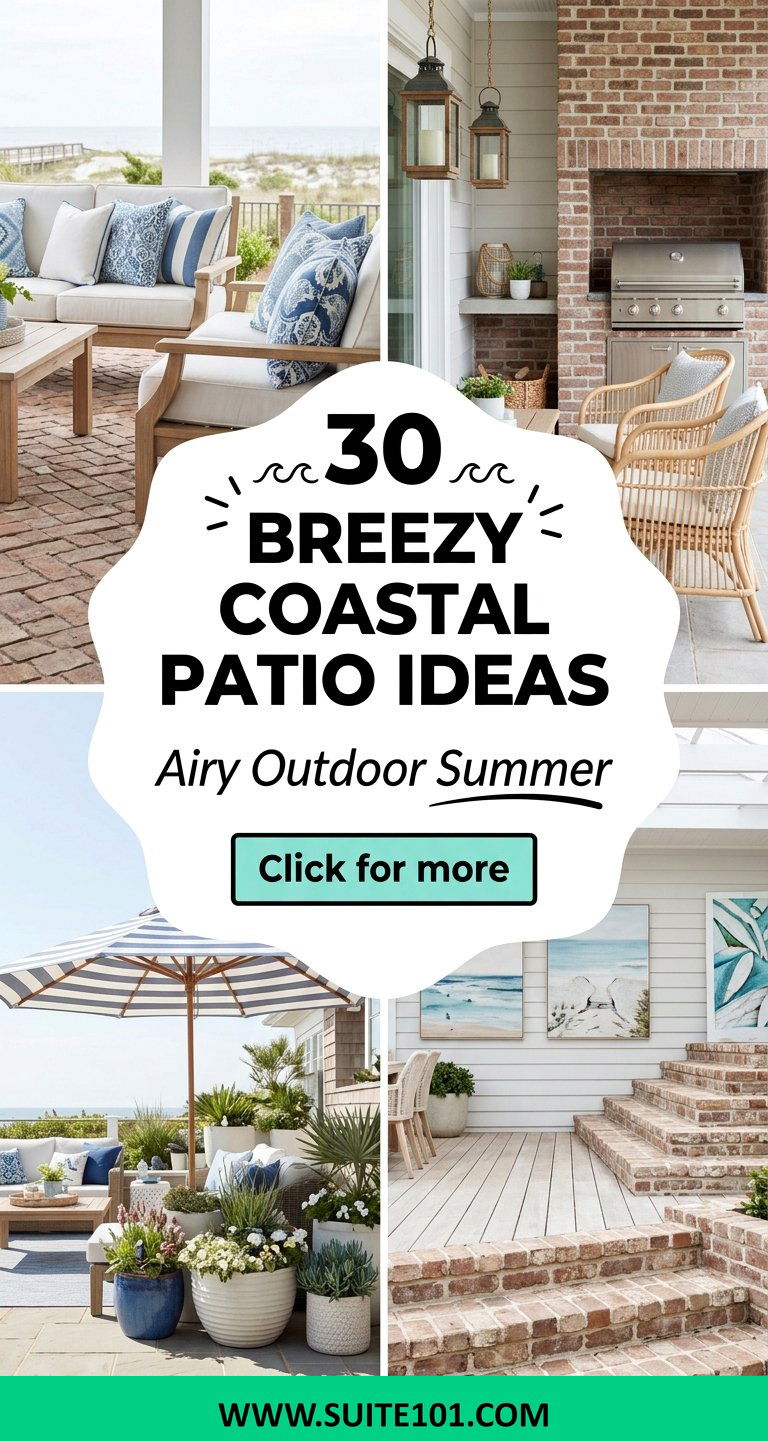 Breezy Coastal Patio Ideas 30 Airy Outdoor Looks for Summer - Breezy Coastal Patio Ideas: 30 Airy Outdoor Looks for Summer