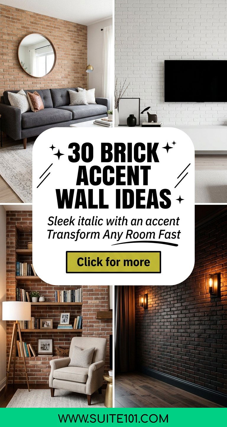 Brick Accent Wall Ideas 30 Stunning Ways to Transform Any Room - Brick Accent Wall Ideas: 30 Stunning Ways to Transform Any Room
