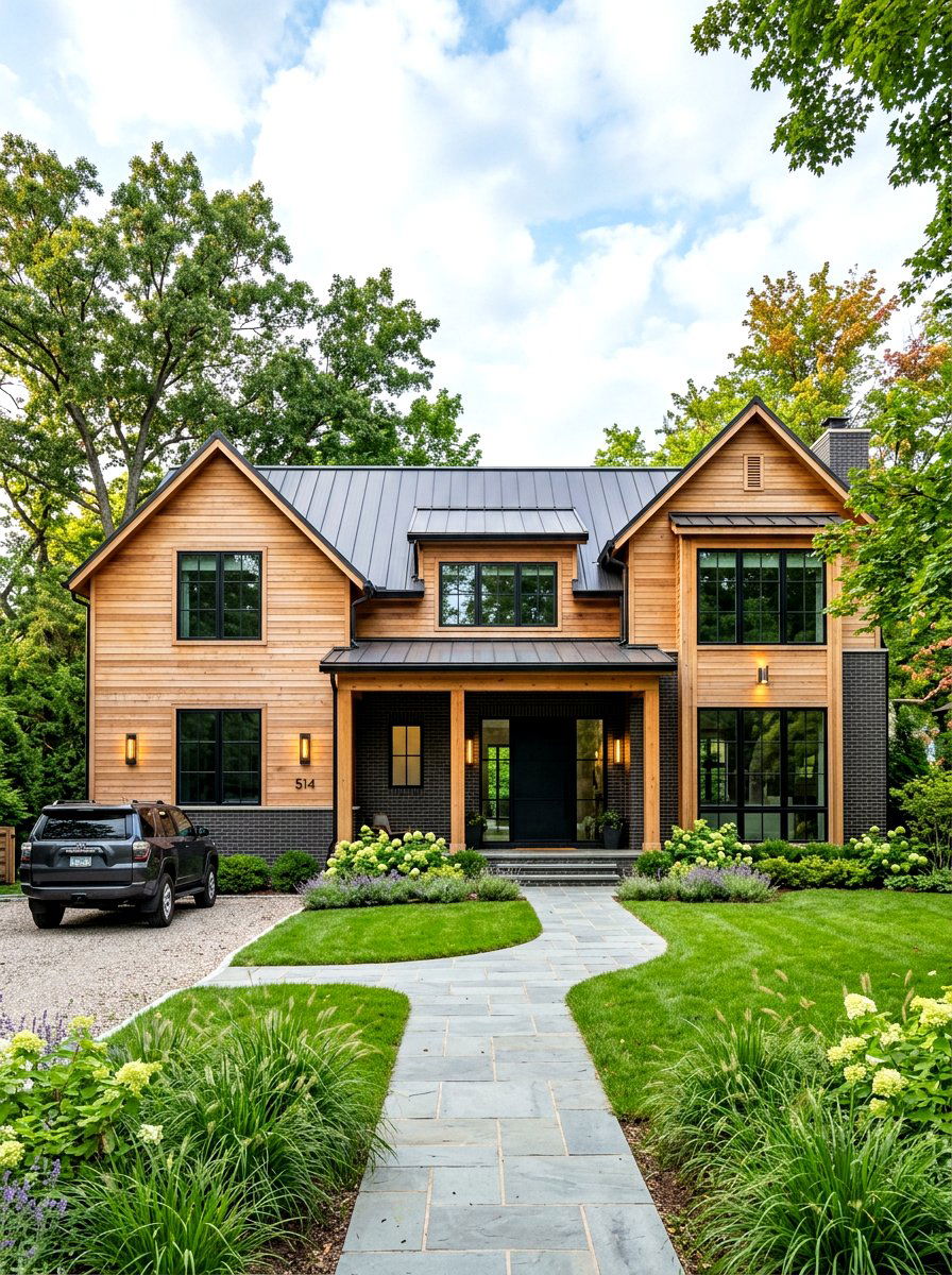 Brick And Wood Siding - 30 brick house exterior ideas