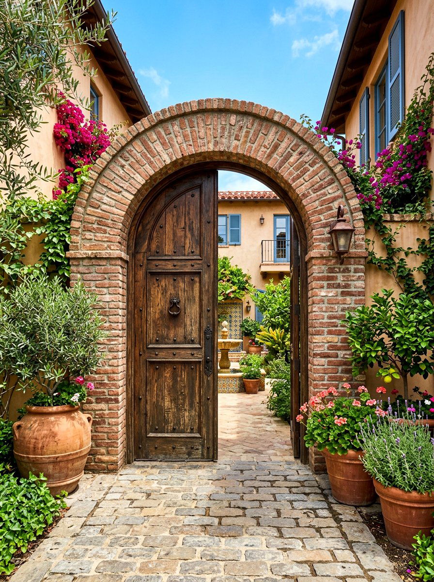 Brick Arch Gate - 30 garden gate ideas