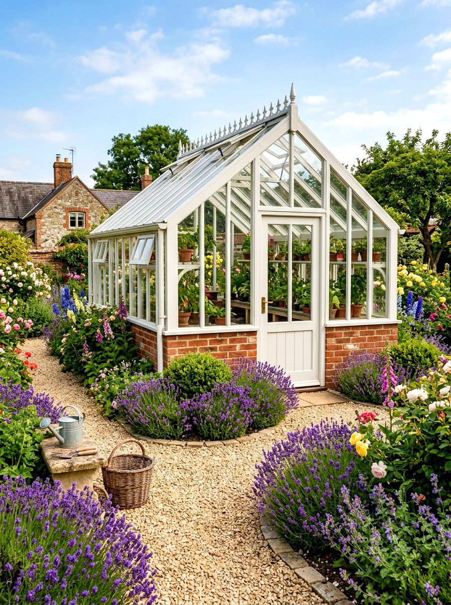 Brick Base Greenhouse - 30 small greenhouse ideas