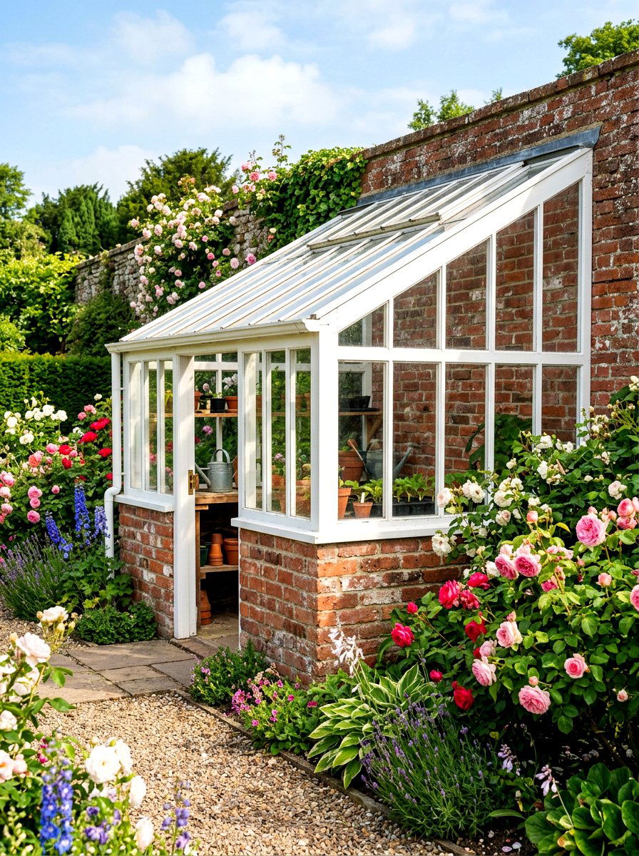 Brick Base Lean To Greenhouse - 30 lean to greenhouse ideas