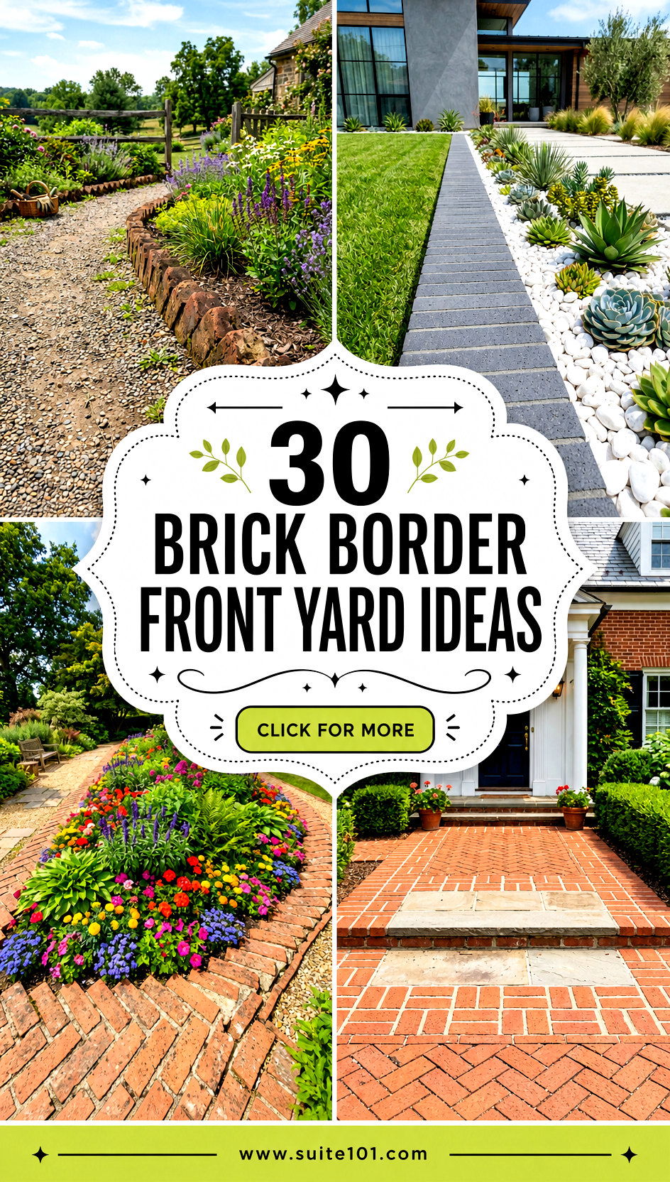 Brick Border Front Yard Ideas 30 Crisp Edges for a Sleek Look - Brick Border Front Yard Ideas: 30 Crisp Edges for a Sleek Look