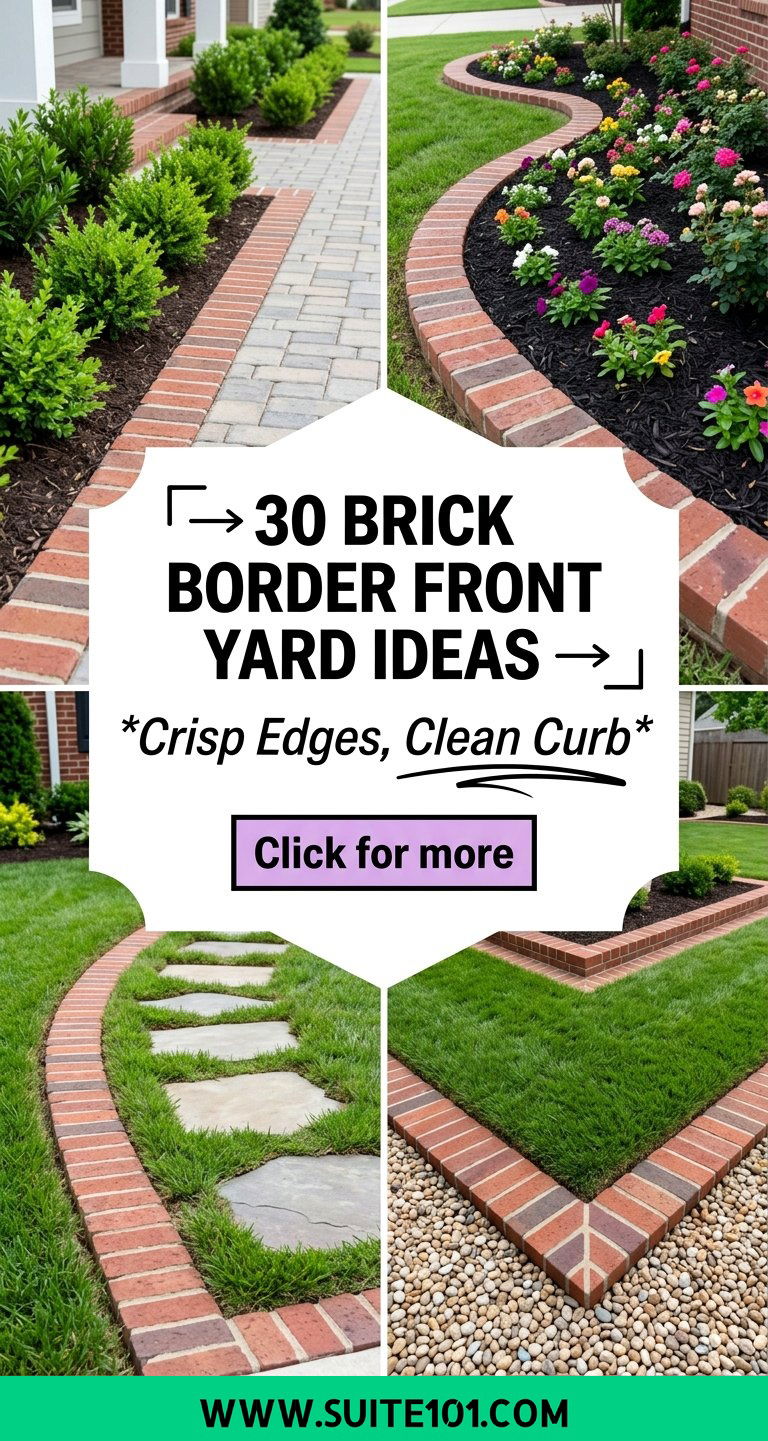Brick Border Front Yard Ideas 30 Crisp Edges for a Sleek Look - Brick Border Front Yard Ideas: 30 Crisp Edges for a Sleek Look
