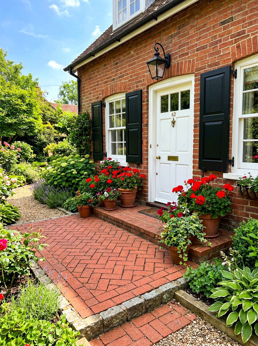 Brick Cottage Landing - 30 cottage stoop ideas