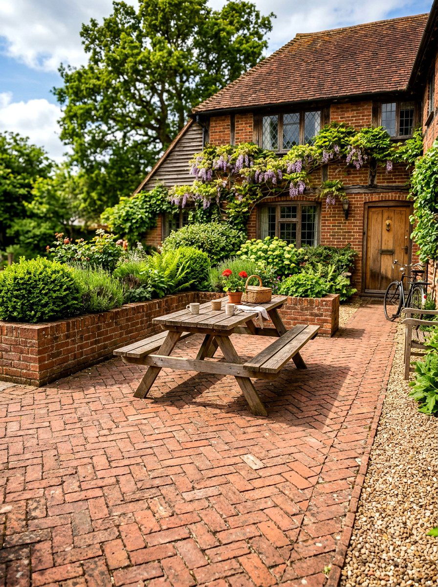 Brick Courtyard Paving - 30 courtyard conversation area ideas