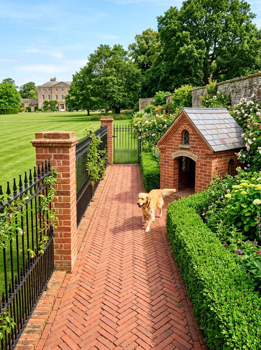 Brick Dog Run - 30 backyard dog run ideas