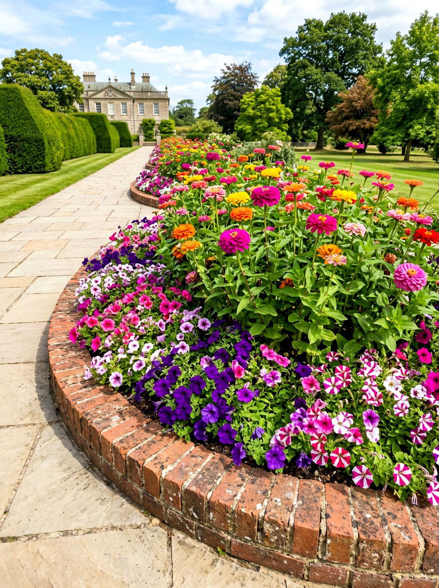 Brick Edged Garden Bed - 30 raised planter box ideas