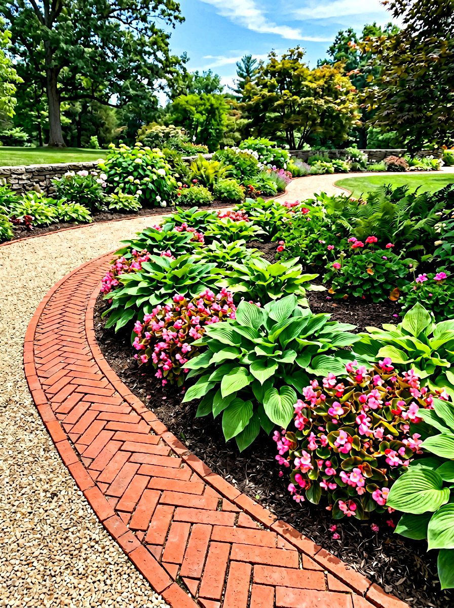 Brick Edging For Curved Bed - 30 curved flower bed ideas