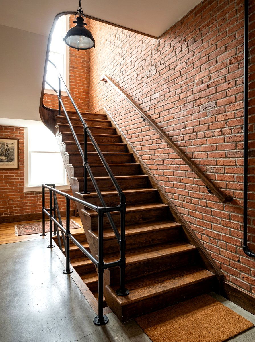 Brick Effect Wall Panel - 30 staircase wall panel ideas