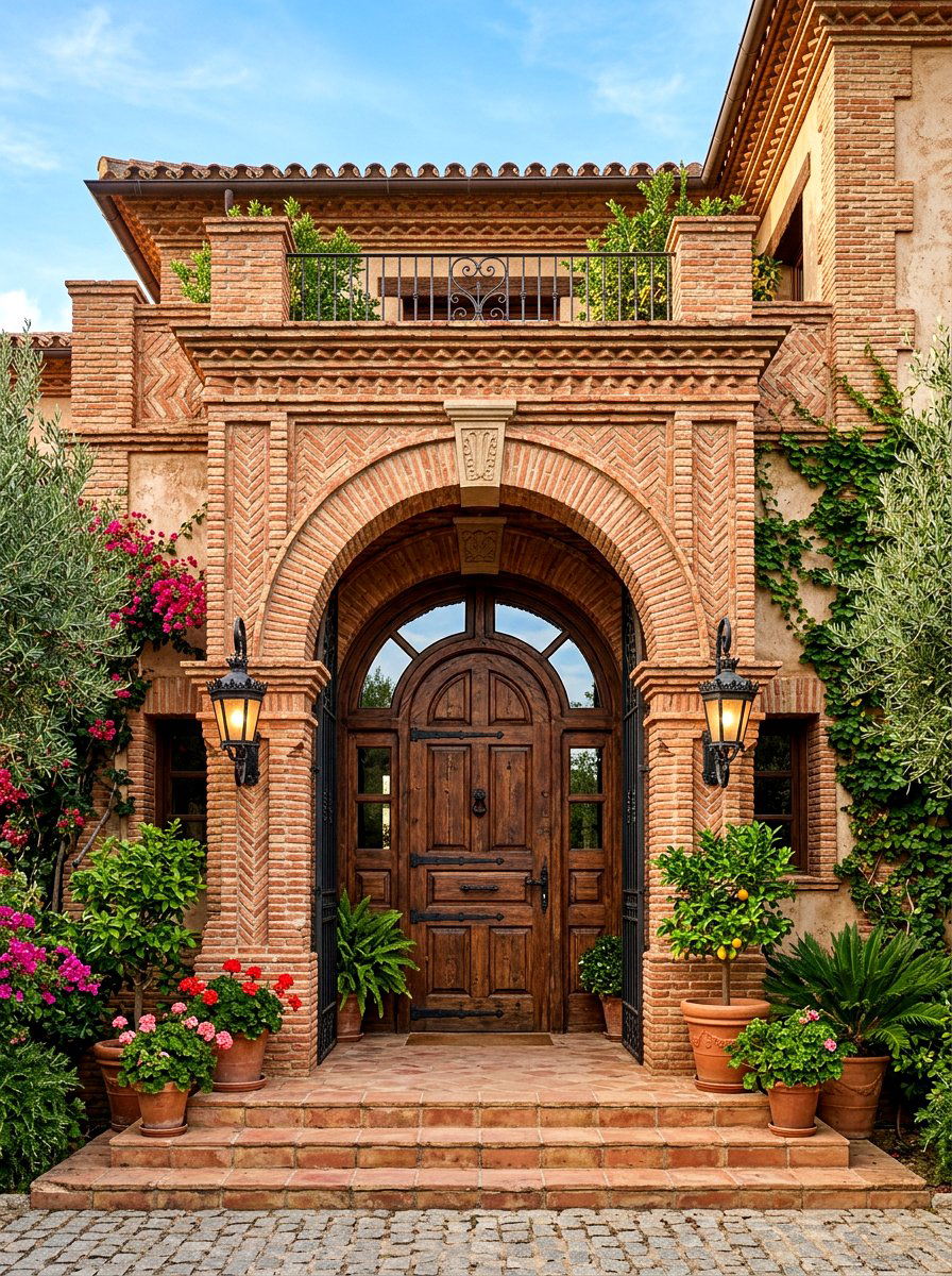 Brick Entrance Arched Doorway - 30 brick house exterior ideas