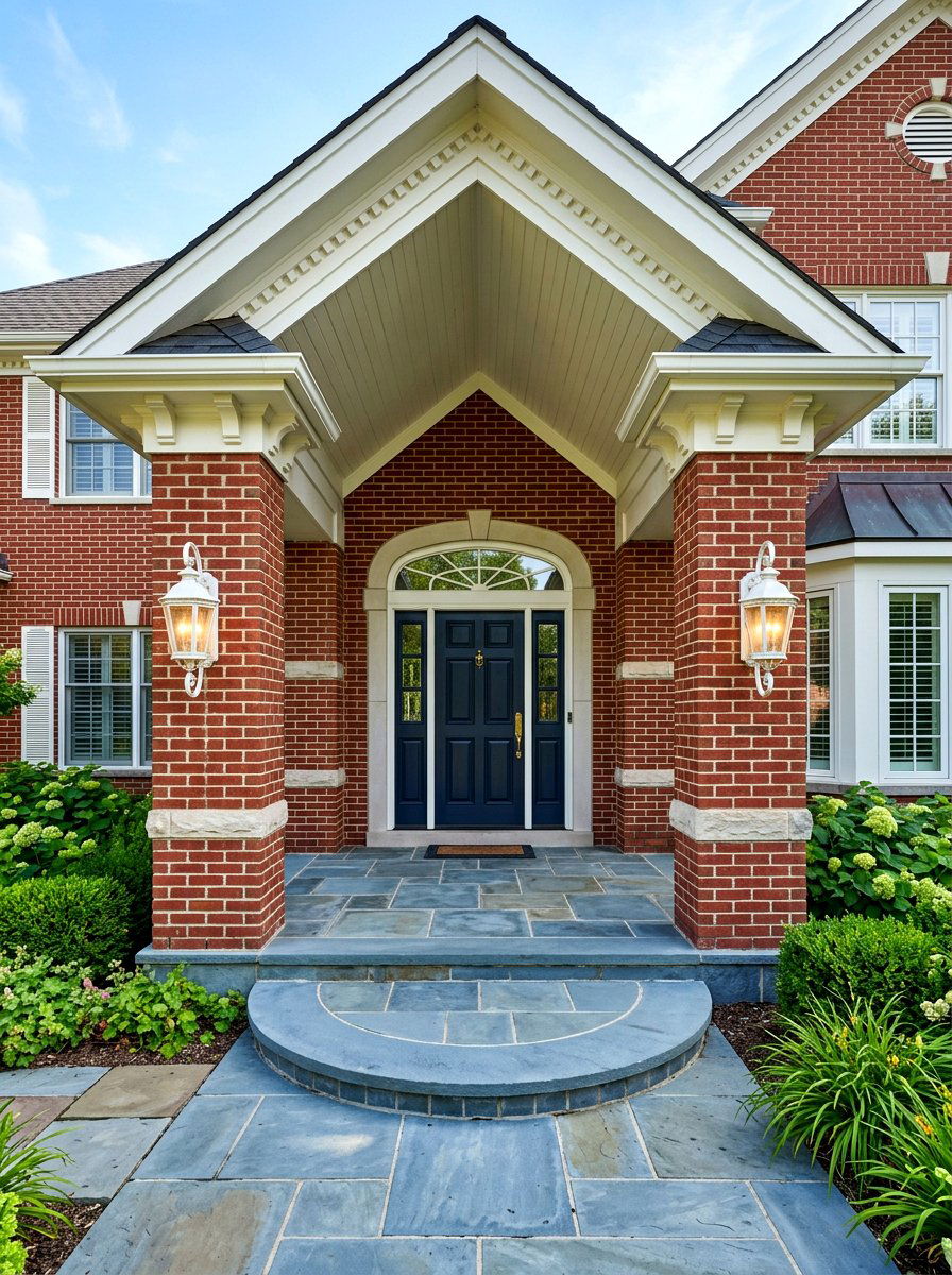 Brick Entry Portico - 30 portico ideas