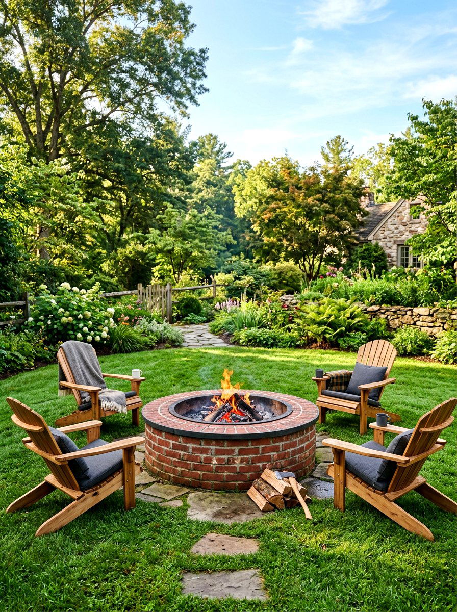 Brick Fire Pit - 30 budget fire pit ideas