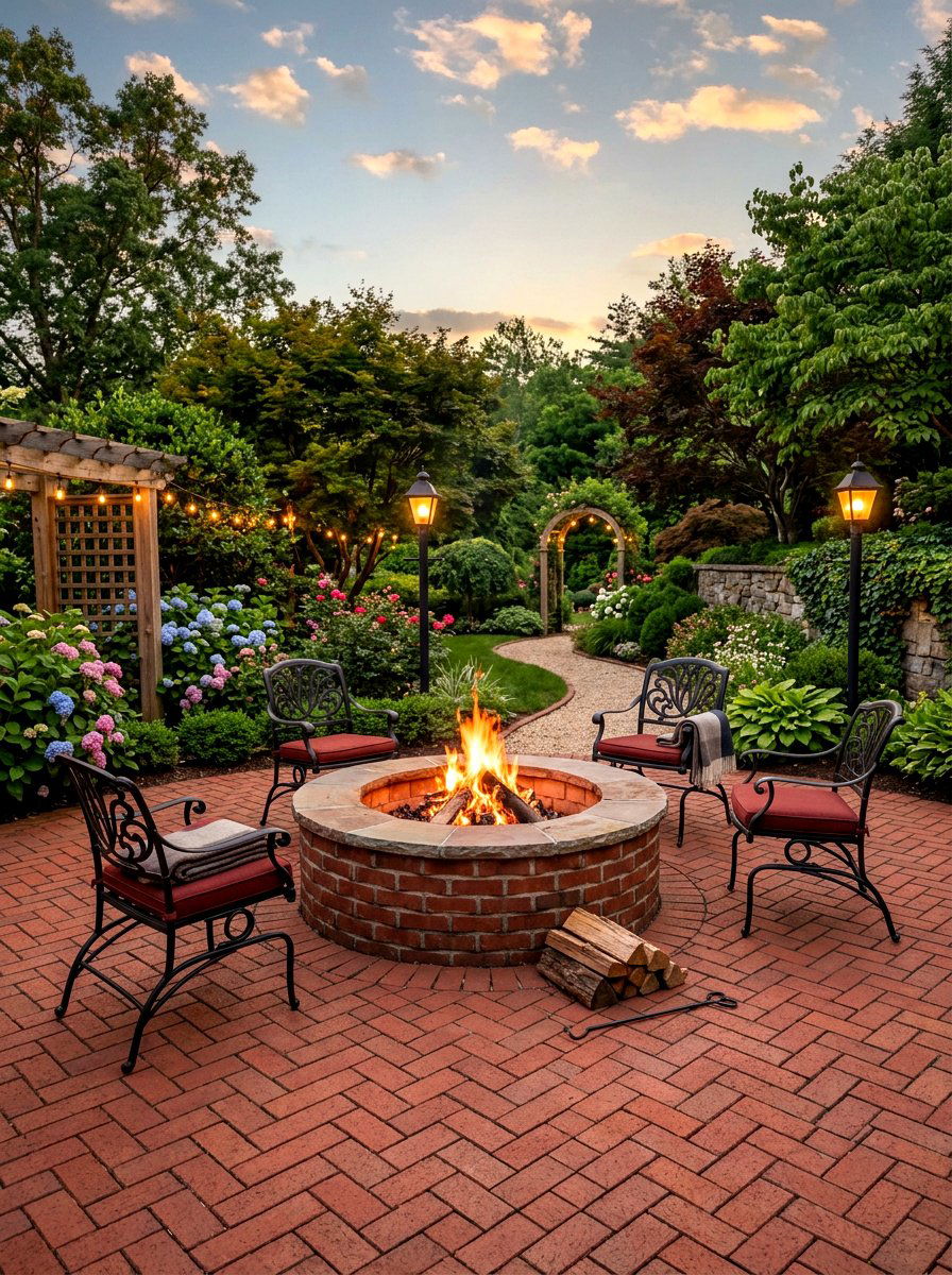 Brick Fire Pit - 30 fire pit corner ideas