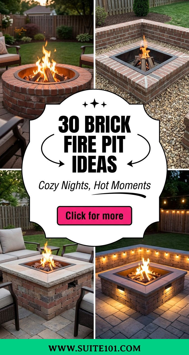 Brick Fire Pit Ideas 30 Cozy Backyard Designs You Can Copy - Brick Fire Pit Ideas: 30 Cozy Backyard Designs You Can Copy