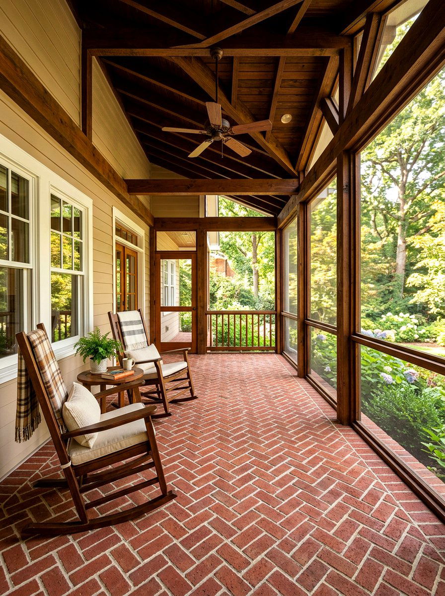 Brick Floor Screened Porch - 30 screened porch ideas