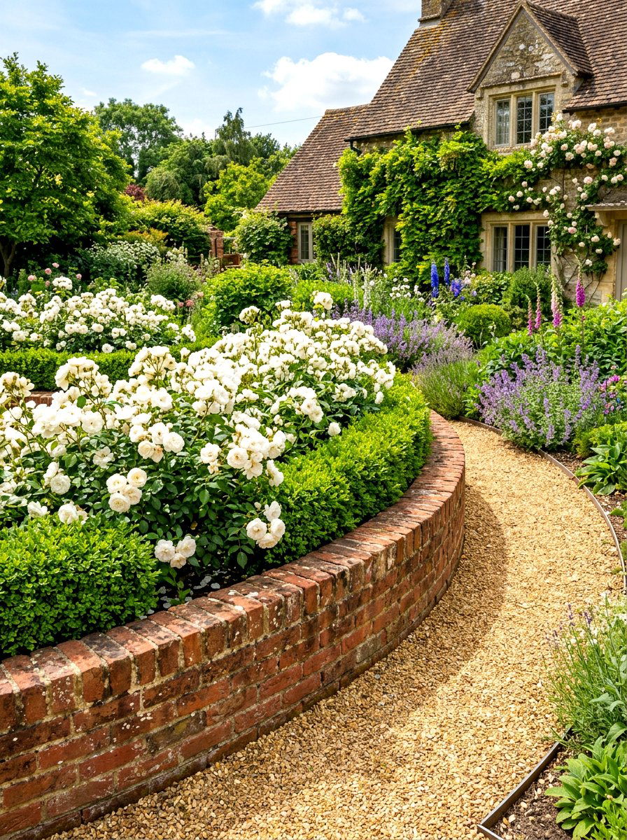 Brick Flower Bed - 30 flower bed ideas