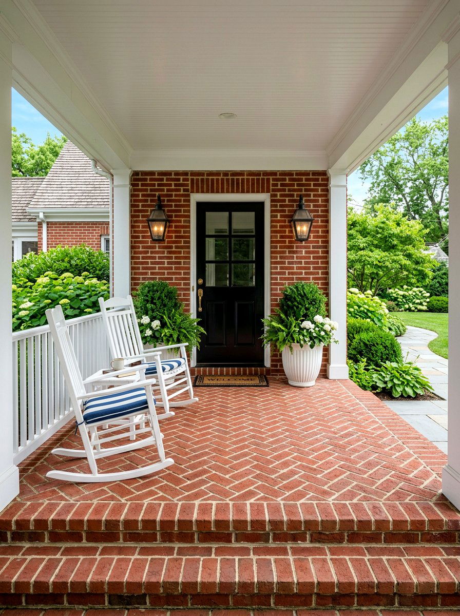 Brick Front Porch - 30 curb appeal front porch ideas