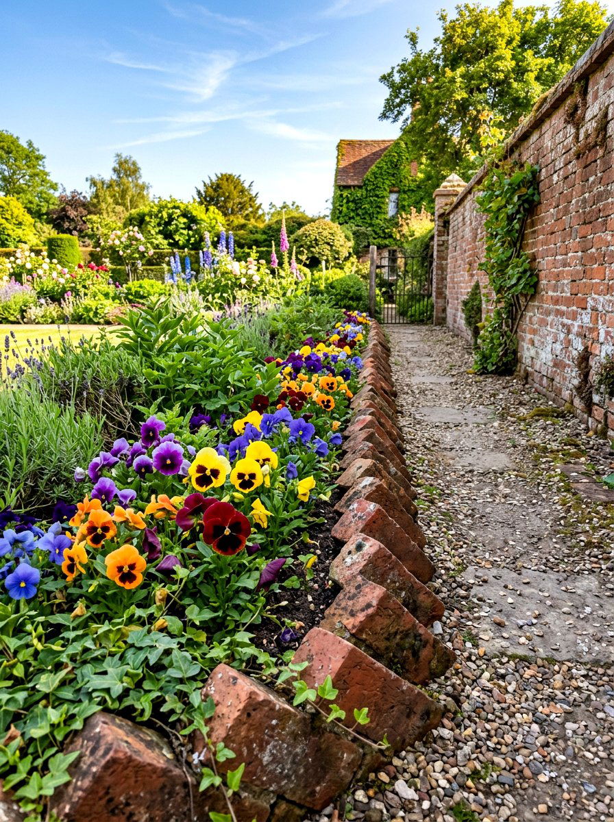 Brick Garden Edging - 30 fence border ideas