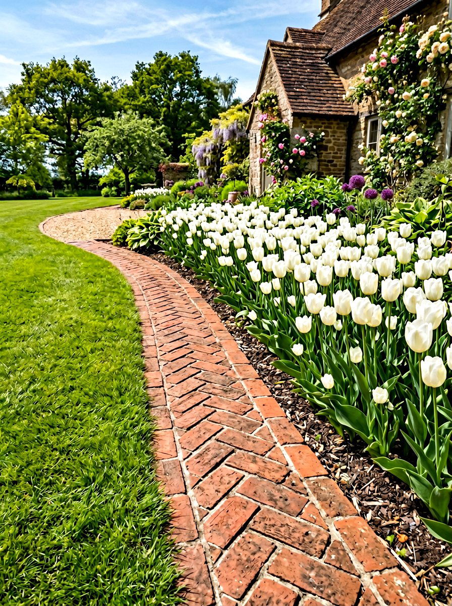 Brick Garden Edging - 30 formal garden ideas