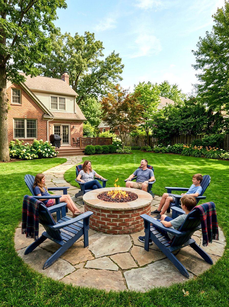 Brick Gas Fire Pit - 30 gas fire pit ideas