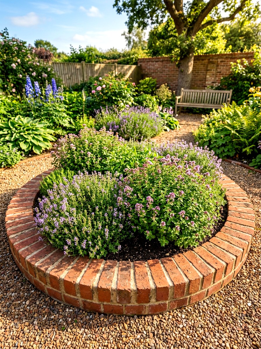 Brick Herb Border Layout - 30 herb border garden ideas
