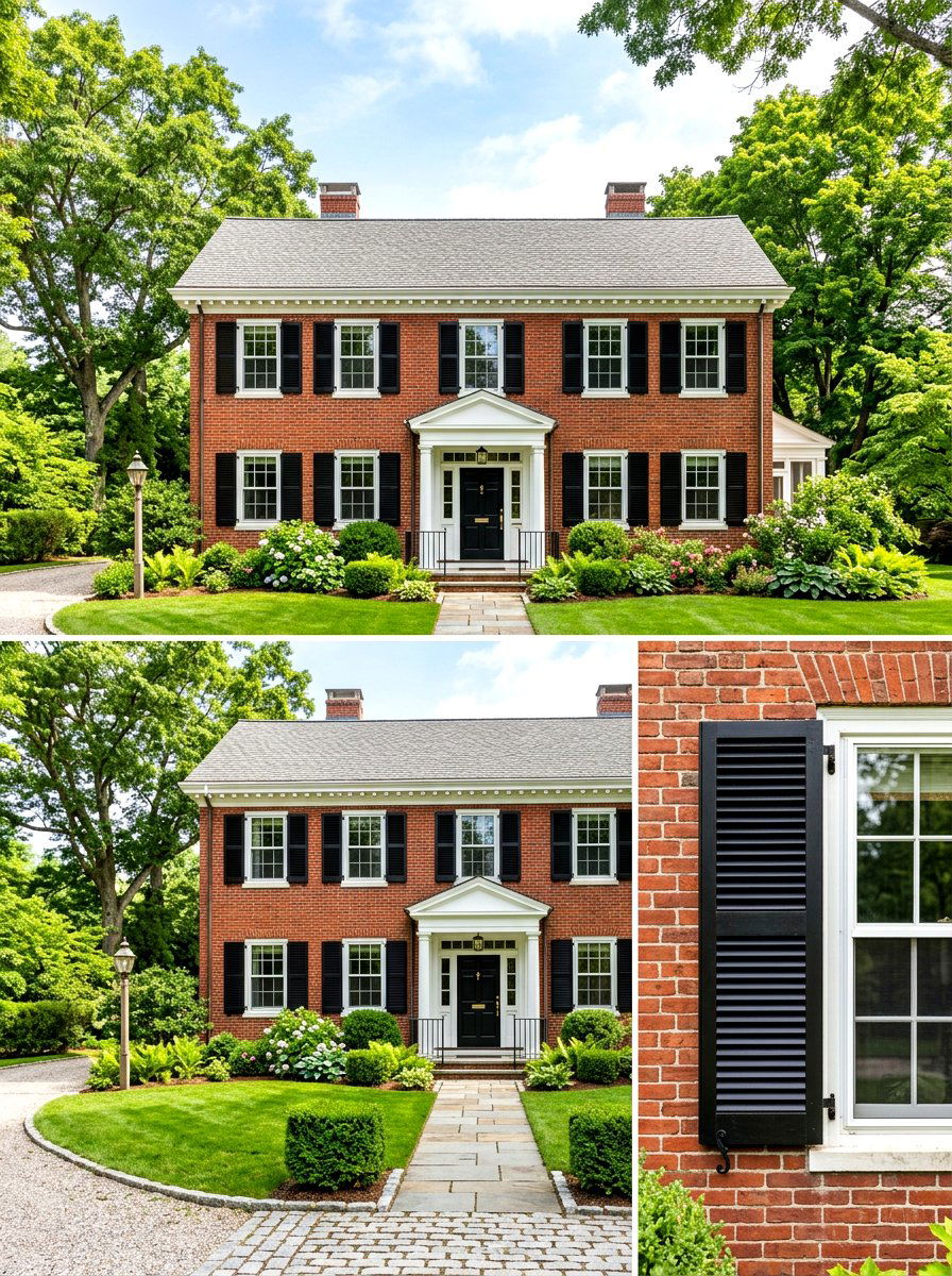 Brick House Black Shutters - 30 brick house exterior ideas