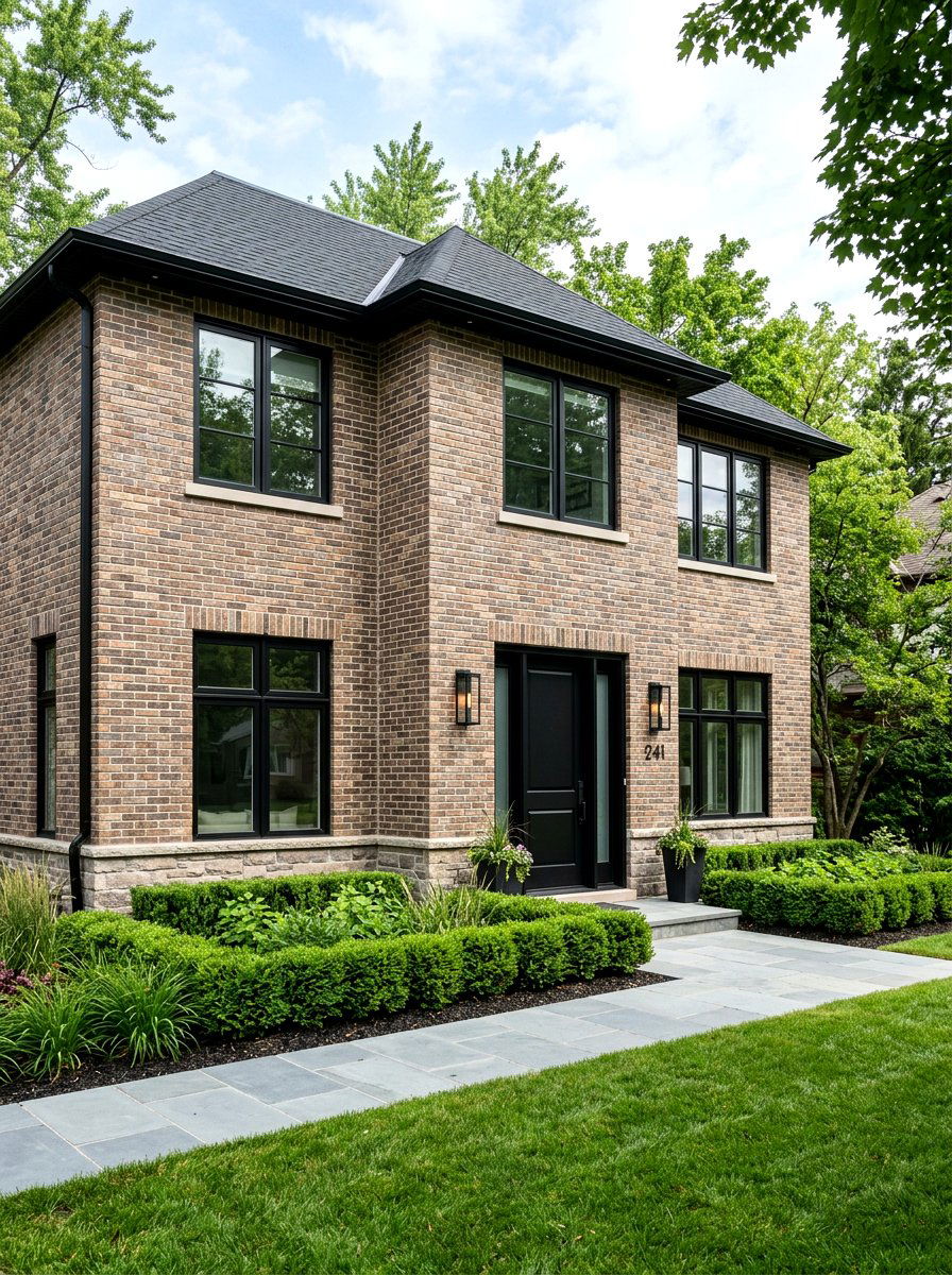 Brick House Black Trim - 30 house trim color ideas