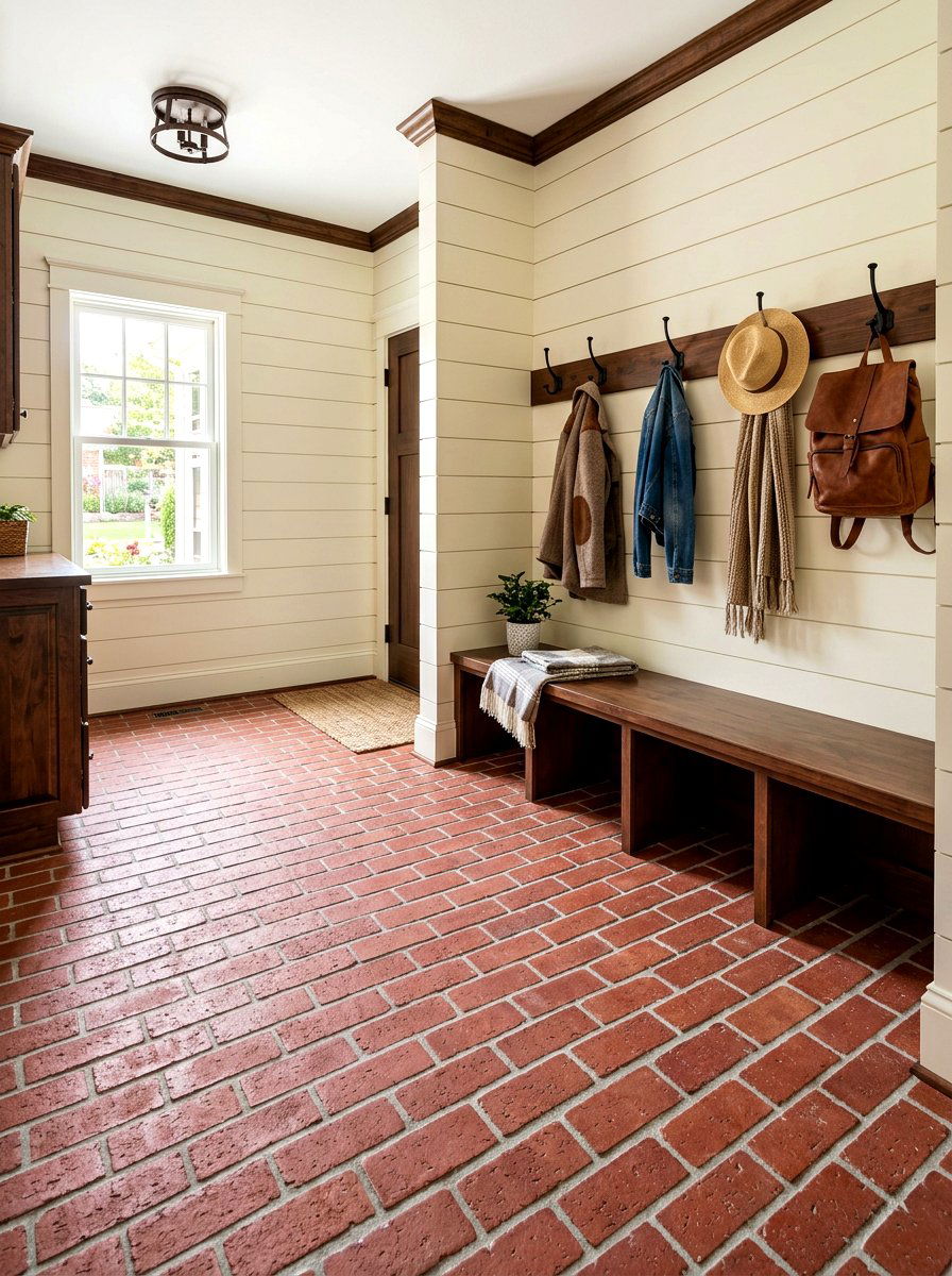 Brick Look Mudroom Tile - 30 mudroom tile floor ideas