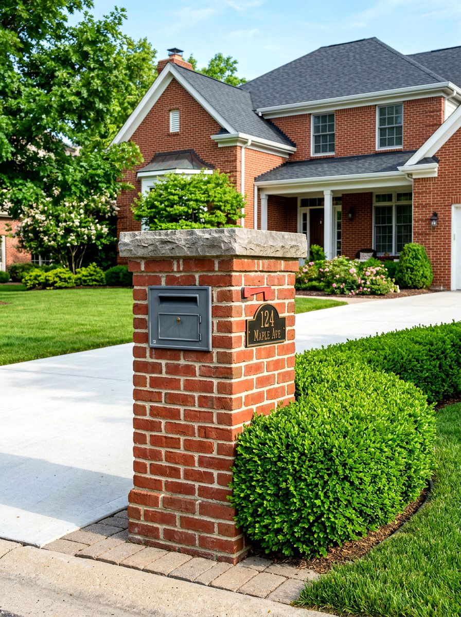 Brick Mailbox Pillar - 30 statement mailbox ideas aesthetic