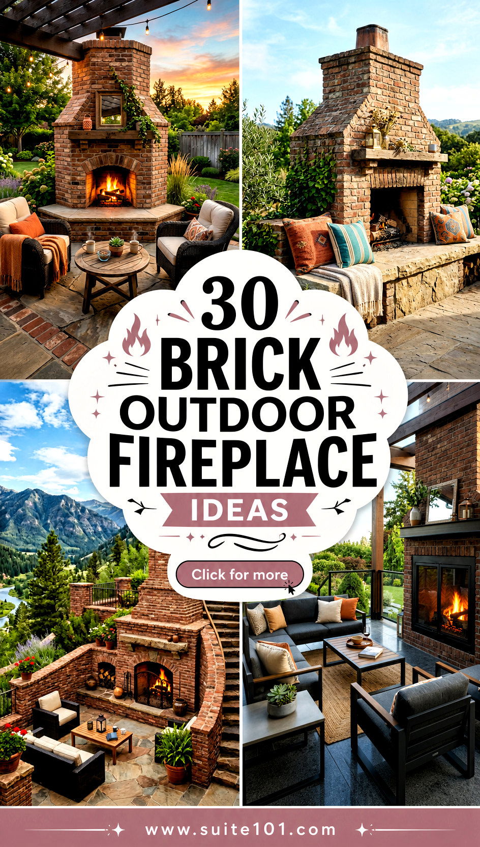 Brick Outdoor Fireplace Ideas 30 Stylish Designs for Cozy Nights - Brick Outdoor Fireplace Ideas: 30 Stylish Designs for Cozy Nights