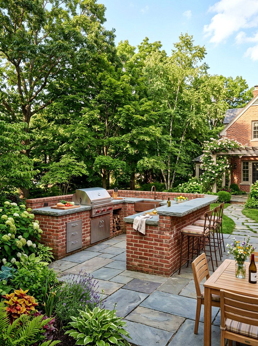 Brick Outdoor Kitchen - 30 grill island ideas