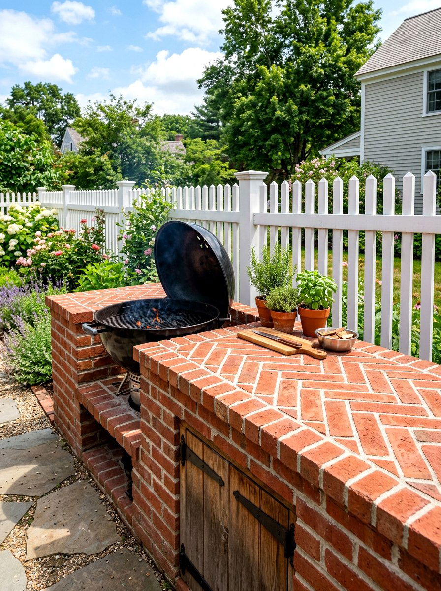 Brick Outdoor Kitchen - 30 outdoor countertop ideas