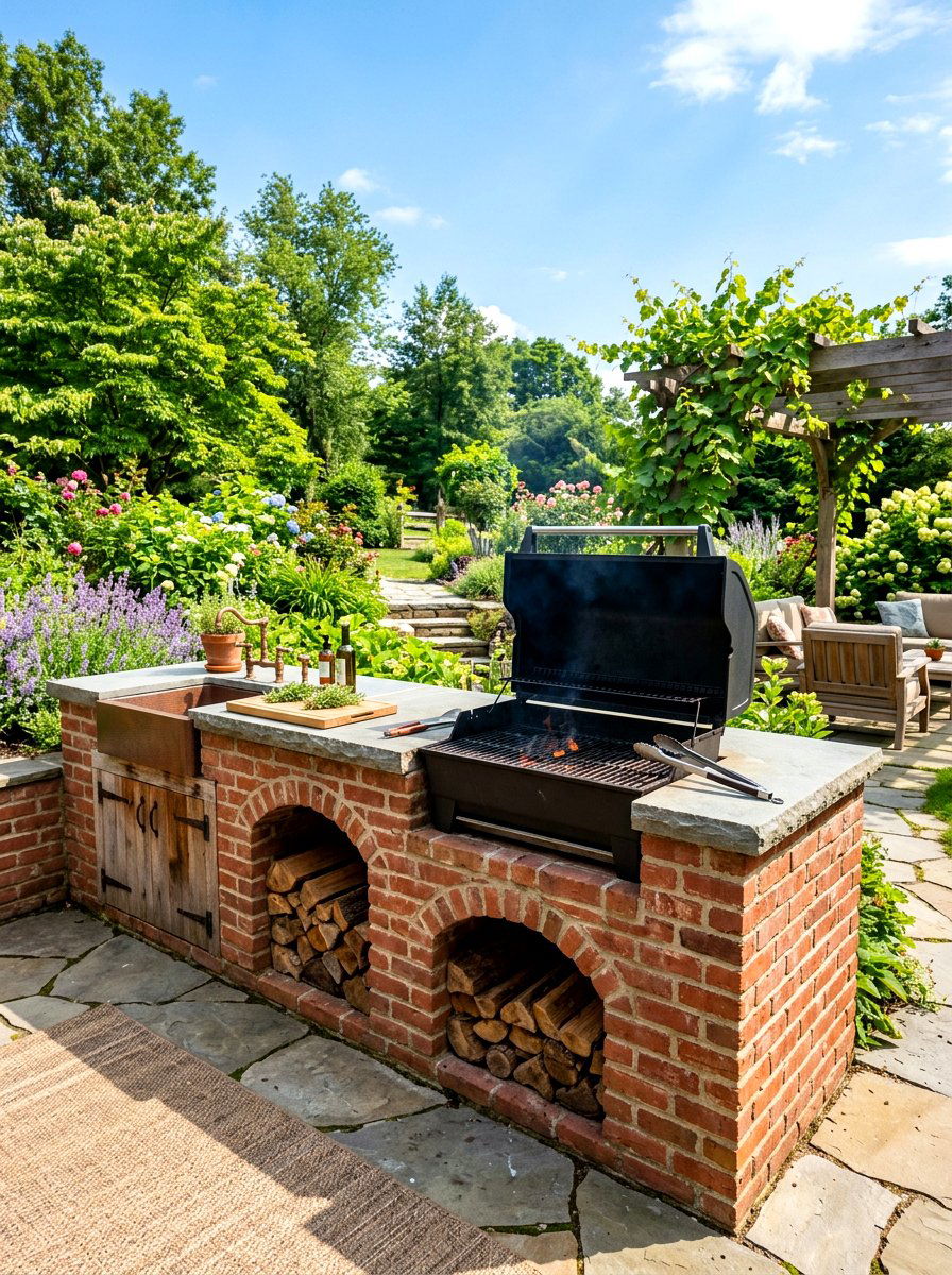 Brick Outdoor Kitchen - 30 outdoor kitchen ideas