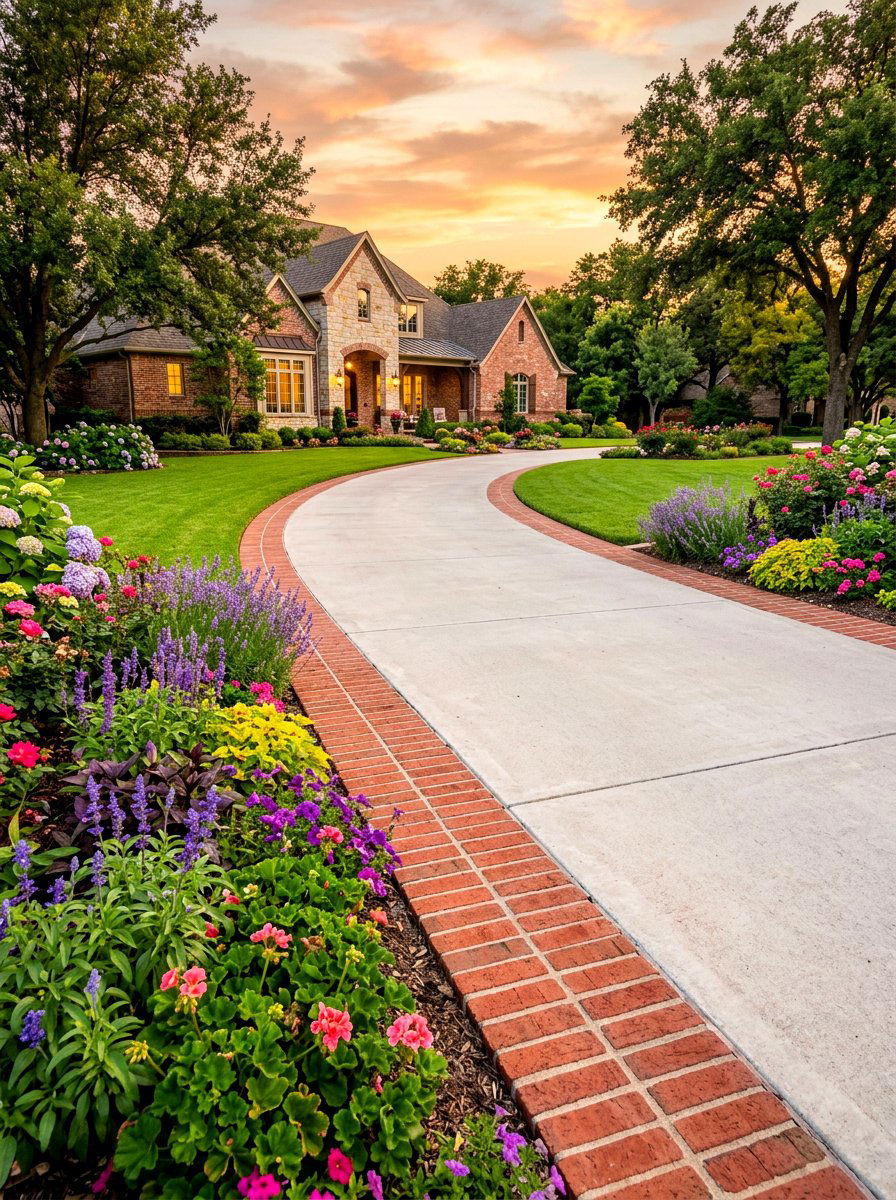 Brick Paver Driveway Border - 30 driveway border ideas