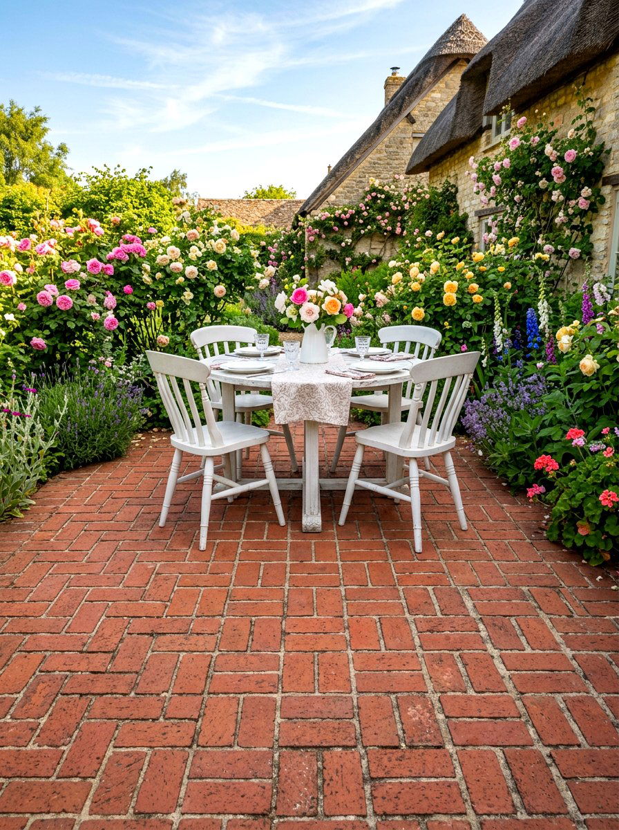Brick Paver Pattern Floor - 30 patio decorating ideas