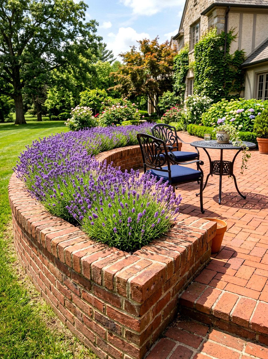 Brick Planter Bed - 30 backyard planter ideas
