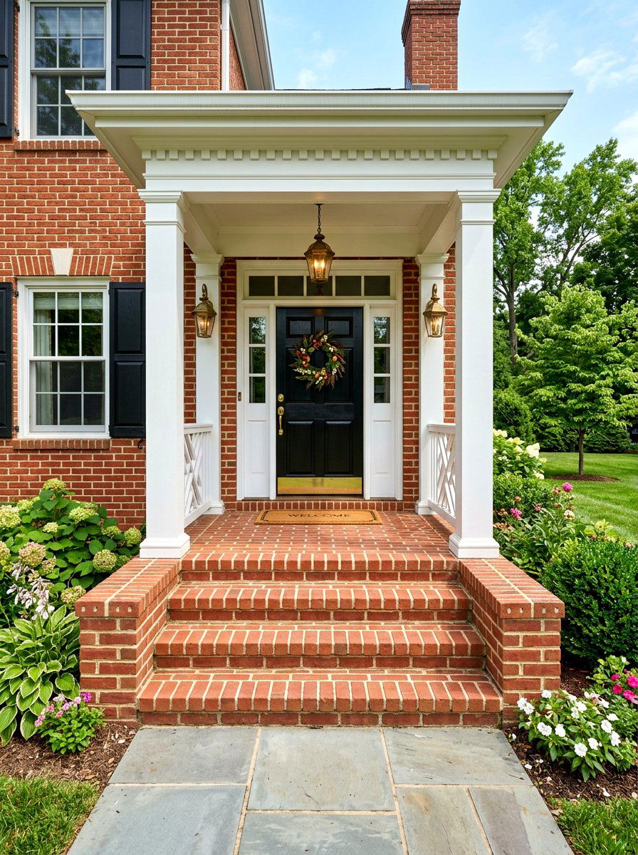 Brick Porch Steps - 30 curb appeal ideas for small homes