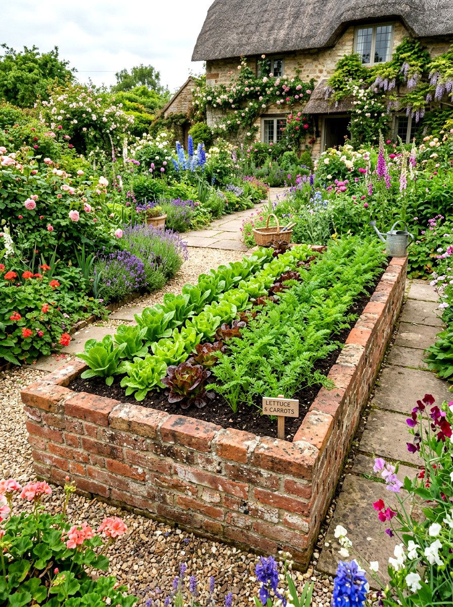 Brick Raised Garden Bed - 30 raised kitchen garden ideas