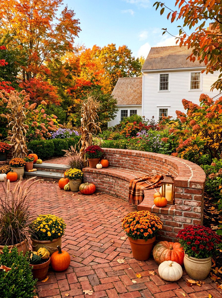 Brick Seating Wall - 30 fire pit bench ideas
