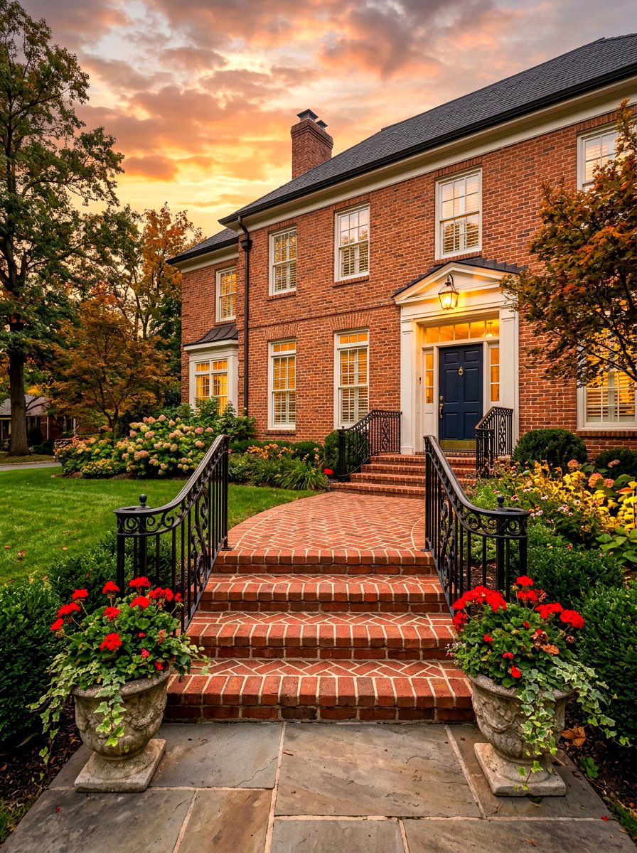 Brick Veneer Stairs - 30 front steps makeover ideas