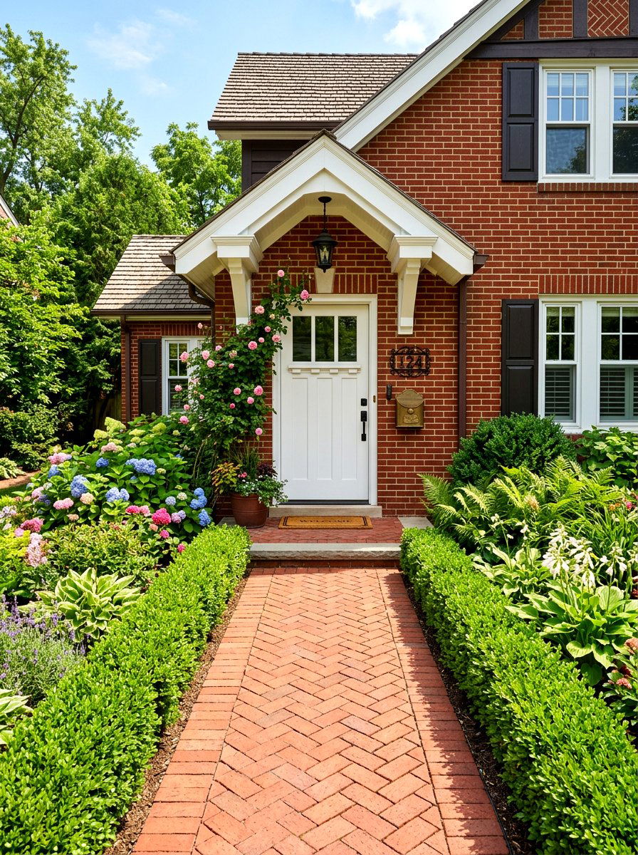 Brick Walkway Side Entry - 30 side entrance ideas