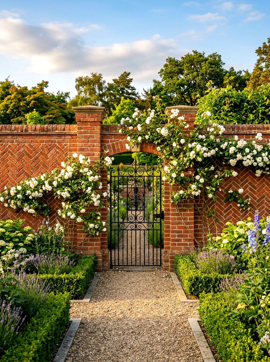 Brick Wall - 30 garden wall ideas