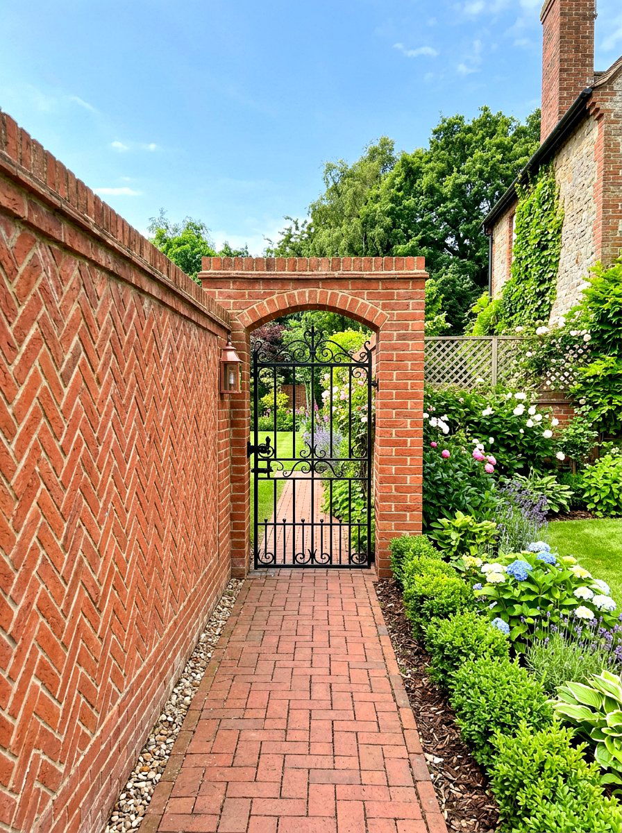 Brick Wall Boundary - 30 side yard privacy ideas